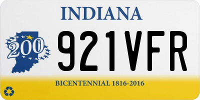IN license plate 921VFR