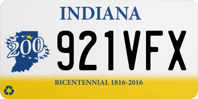 IN license plate 921VFX