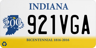IN license plate 921VGA