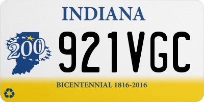 IN license plate 921VGC
