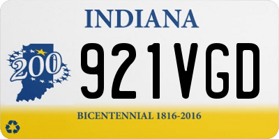 IN license plate 921VGD