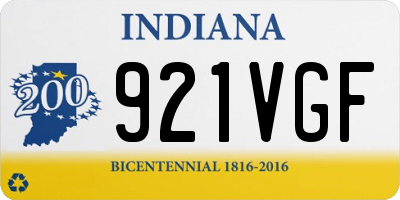 IN license plate 921VGF