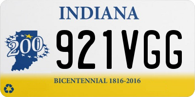 IN license plate 921VGG