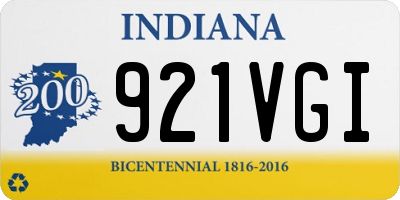 IN license plate 921VGI