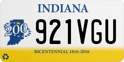 IN license plate 921VGU