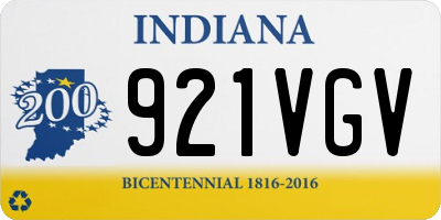 IN license plate 921VGV