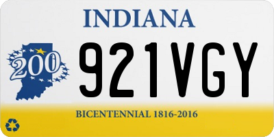 IN license plate 921VGY