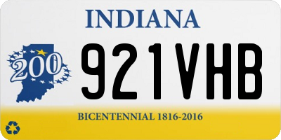 IN license plate 921VHB