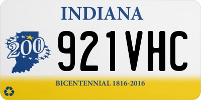 IN license plate 921VHC