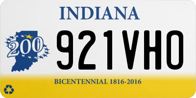 IN license plate 921VHO