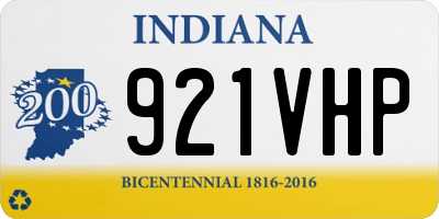 IN license plate 921VHP