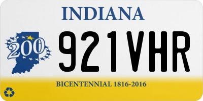 IN license plate 921VHR