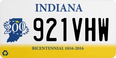 IN license plate 921VHW