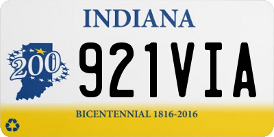 IN license plate 921VIA