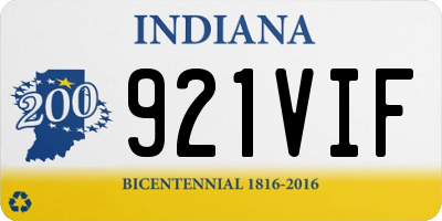 IN license plate 921VIF