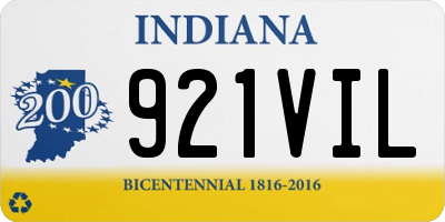 IN license plate 921VIL