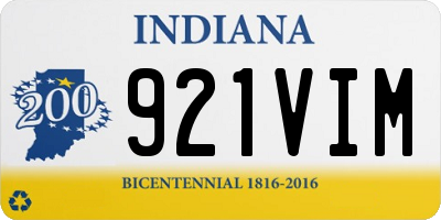 IN license plate 921VIM