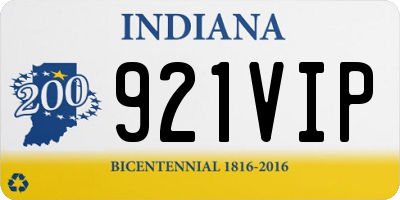 IN license plate 921VIP