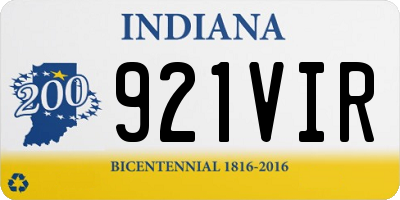 IN license plate 921VIR