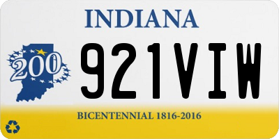 IN license plate 921VIW