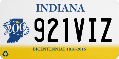 IN license plate 921VIZ