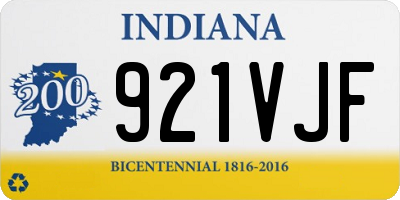 IN license plate 921VJF