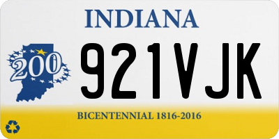 IN license plate 921VJK