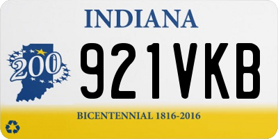 IN license plate 921VKB