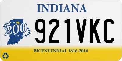IN license plate 921VKC