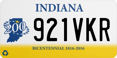 IN license plate 921VKR