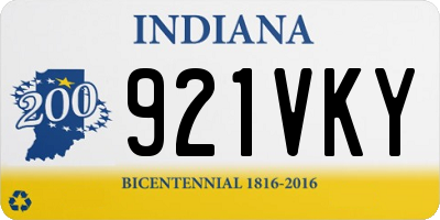IN license plate 921VKY