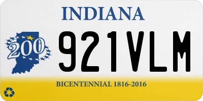 IN license plate 921VLM