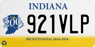 IN license plate 921VLP