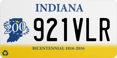 IN license plate 921VLR