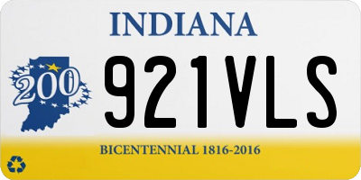 IN license plate 921VLS
