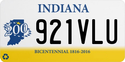 IN license plate 921VLU