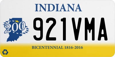 IN license plate 921VMA