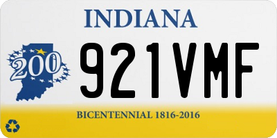 IN license plate 921VMF
