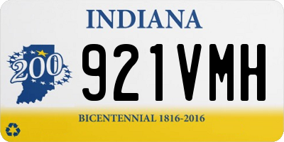 IN license plate 921VMH