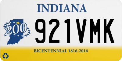 IN license plate 921VMK