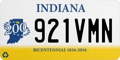 IN license plate 921VMN