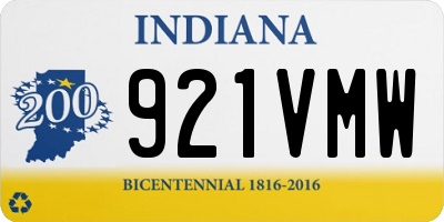 IN license plate 921VMW