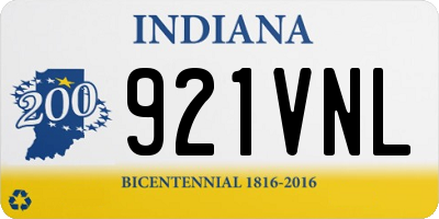 IN license plate 921VNL