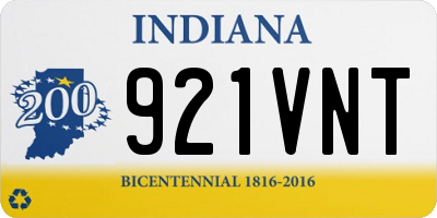 IN license plate 921VNT
