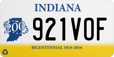 IN license plate 921VOF