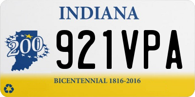 IN license plate 921VPA