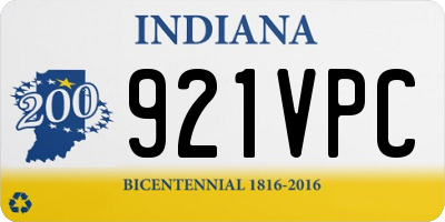 IN license plate 921VPC