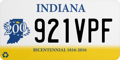 IN license plate 921VPF