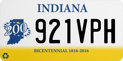 IN license plate 921VPH