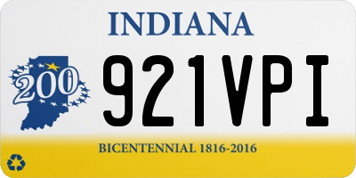 IN license plate 921VPI